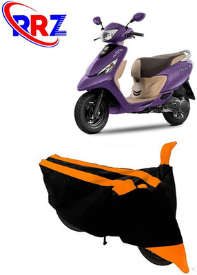 RRZ Waterproof Two Wheeler Cover for TVS(Scooty Zest 110, Black, Orange)