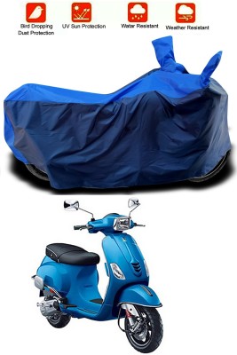 Furious3D Two Wheeler Cover for Piaggio(Vespa LX 125, Blue, Blue)