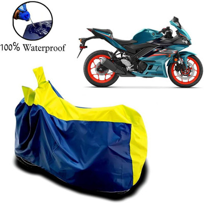 APNEK Waterproof Two Wheeler Cover for Yamaha(YZF R3, Yellow, Blue)