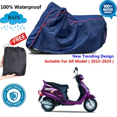AUTOCAD Waterproof Two Wheeler Cover for Mahindra(Duro 125, Blue, Red)