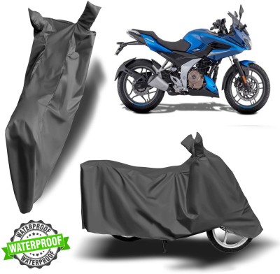 ROYAL AUTO MART Waterproof Two Wheeler Cover for Bajaj(Pulsar 250, Grey)