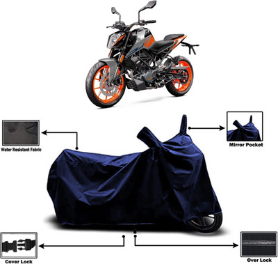 Amexride Two Wheeler Cover for KTM(Duke 200, Blue)