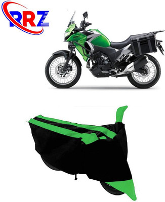 RRZ Waterproof Two Wheeler Cover for Kawasaki(Versys-X 300, Black, Green)