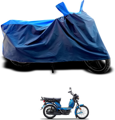CODOKI Waterproof Two Wheeler Cover for TVS(Heavy Duty, Black, Blue)