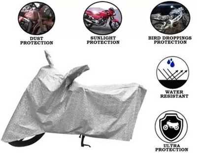 AUTOCAD Waterproof Two Wheeler Cover for Bajaj(Pulsar 220, Silver)