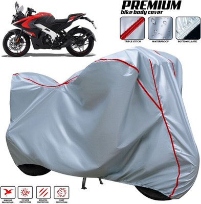 xodi Waterproof Two Wheeler Cover for Bajaj(Pulsar 180NS BS6, Silver, Red, Multicolor)