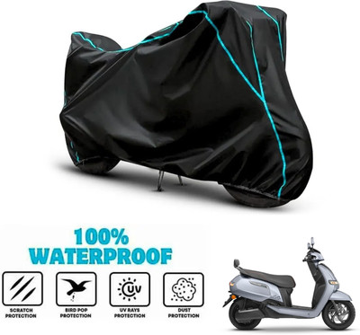 ANTHUB Waterproof Two Wheeler Cover for TVS(iQube Electric, Black)