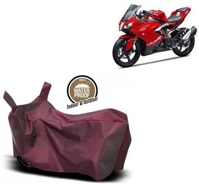 OliverX Waterproof Two Wheeler Cover for TVS(Apache RTR 310, Maroon)