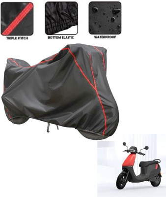 brandroofz Waterproof Two Wheeler Cover for Ola(Electric, Grey, Red)