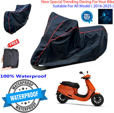 OliverX Waterproof Two Wheeler Cover for Ola(Black)