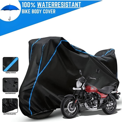 Starvin Waterproof Two Wheeler Cover for Bajaj(Avenger, Black, Blue)
