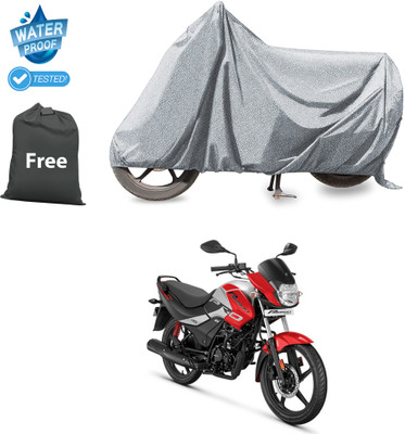 CODOKI Waterproof Two Wheeler Cover for Hero(Passion Pro i3S, Silver)