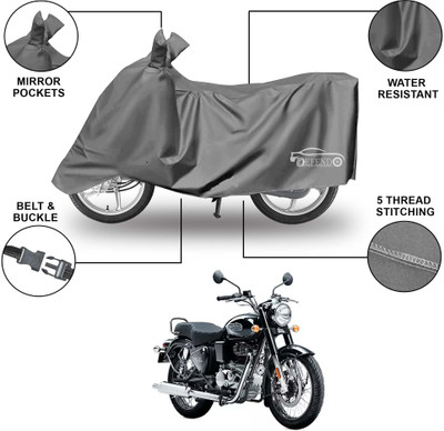 Defendo Waterproof Two Wheeler Cover for Royal Enfield(Bullet 350, Grey)