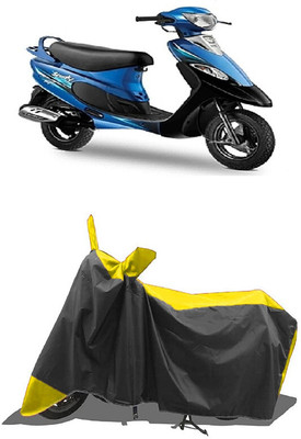SUGASHRI Waterproof Two Wheeler Cover for TVS(Pep Plus, Yellow, Black)