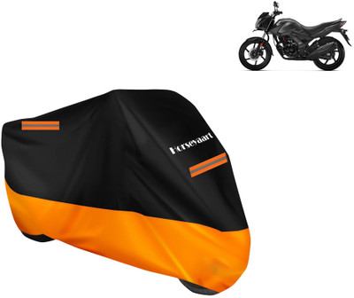 Horseyaart Waterproof Two Wheeler Cover for Honda(CB Unicorn 160, Orange)