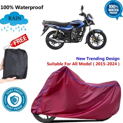 AUTOCAD Waterproof Two Wheeler Cover for Bajaj(Platina 110 H-Gear BS6, Maroon)