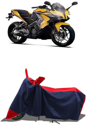SUGASHRI Waterproof Two Wheeler Cover for Bajaj(Pulsar SS400 BS6, Red, Blue)