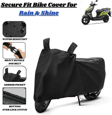 Delphinium Waterproof Two Wheeler Cover for Suzuki(Avenis 125, Black)