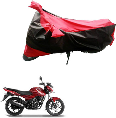 Mdstar Waterproof Two Wheeler Cover for Bajaj(Discover 150 s, Black, Red)