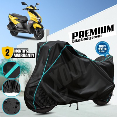 xodi Waterproof Two Wheeler Cover for TVS(NTORQ, Black, Blue)