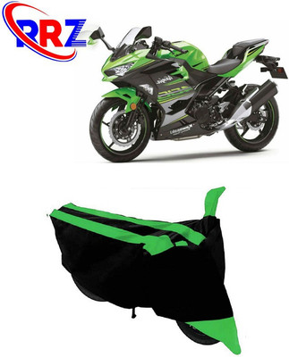RRZ Waterproof Two Wheeler Cover for Kawasaki(Ninja 400, Black, Green)