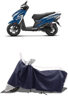 SUGASHRI Waterproof Two Wheeler Cover for Honda(Grazia, White, Blue)