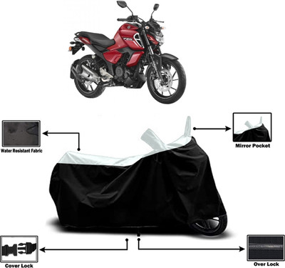 Amexride Two Wheeler Cover for Yamaha(FZ-S Fi Version 3.0 BS6, White)