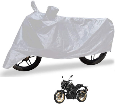 Auto Hub Waterproof Two Wheeler Cover for Yamaha(MT 15, Silver)