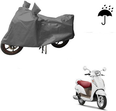 DeepShakshi AUTOMOTIVE Waterproof Two Wheeler Cover for Suzuki(Access, Grey)