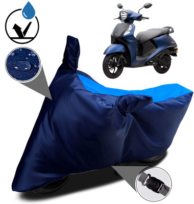 AutoGalaxy Waterproof Two Wheeler Cover for Yamaha(Fascino 125 BS6, Blue)
