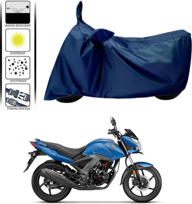 WMIZEXA Waterproof Two Wheeler Cover for Honda(CB Unicorn 160, Blue)