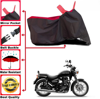 DeepShakshi AUTOMOTIVE Two Wheeler Cover for Royal Enfield(Thunderbird 350, Red, Black)