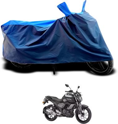 PAGORA Waterproof Two Wheeler Cover for Yamaha(FZ S V3.0 FI, Black, Blue)