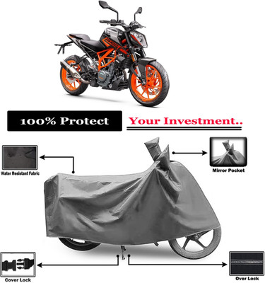 Amexride Two Wheeler Cover for KTM(250 Duke BS6, Grey)