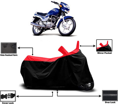 Amexride Two Wheeler Cover for TVS(Victor GLX, Red)