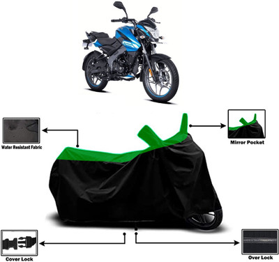 Amexride Two Wheeler Cover for Bajaj(Pulsar NS125 BS6, Green)