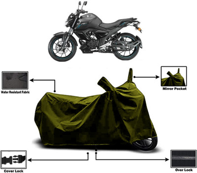 Amexride Two Wheeler Cover for Yamaha(FZ S V3 BS6, Green)