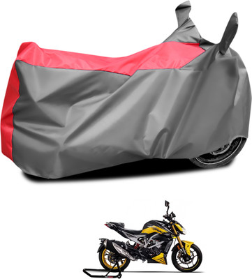 CODOKI Waterproof Two Wheeler Cover for TVS(Apache RTR 310, Grey, Red)