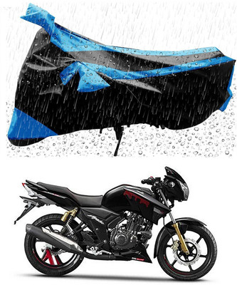 Mdstar Waterproof Two Wheeler Cover for TVS(Apache RTR 180, Blue, Black)
