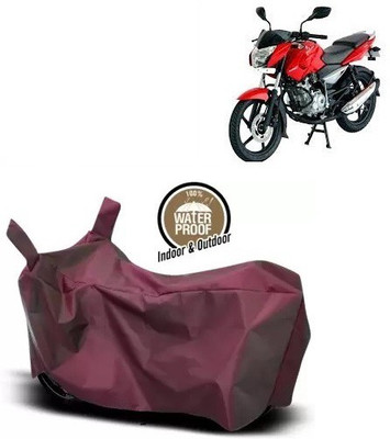 OliverX Waterproof Two Wheeler Cover for Bajaj(Pulsar 135 LS DTS-i, Maroon)