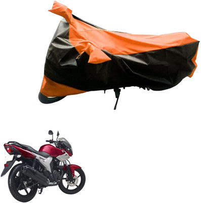 Mdstar Waterproof Two Wheeler Cover for Yamaha(SZ X, Black, Orange)