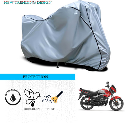 GOSHIV-car and bike accessories Waterproof Two Wheeler Cover for Hero(Passion Pro, Silver)