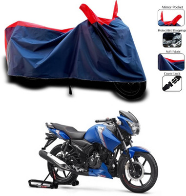 KEDIT Two Wheeler Cover for TVS(Apache RTR 160, Red, Blue)