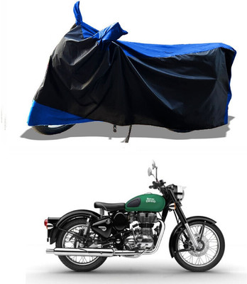 DeepShakshi AUTOMOTIVE Waterproof Two Wheeler Cover for Royal Enfield(Battle Green, Blue)