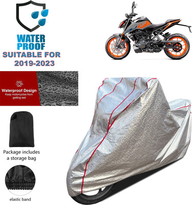PAGORA Waterproof Two Wheeler Cover for KTM(200 Duke BS6, Silver)