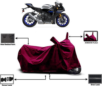 Amexride Two Wheeler Cover for Yamaha(YZF R1 M, Maroon)