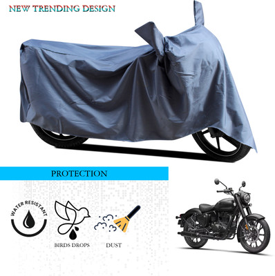 ANTHUB Waterproof Two Wheeler Cover for Royal Enfield(Classic 350, Grey)