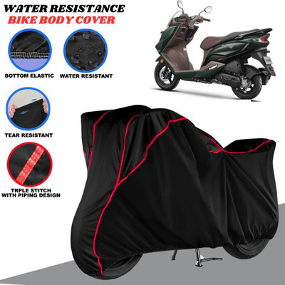 SRP PRODUCT Waterproof Two Wheeler Cover for Suzuki(Burgman Street 125, Black, Red)