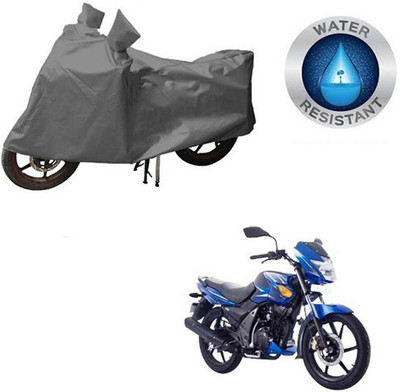 DeepShakshi AUTOMOTIVE Waterproof Two Wheeler Cover for TVS(Flame SR125, Grey)