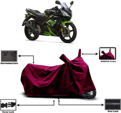 Amexride Two Wheeler Cover for Yamaha(R15S BS6, Maroon)